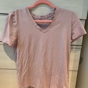 Lululemon Pink Peony Love V-Neck T-Shirt